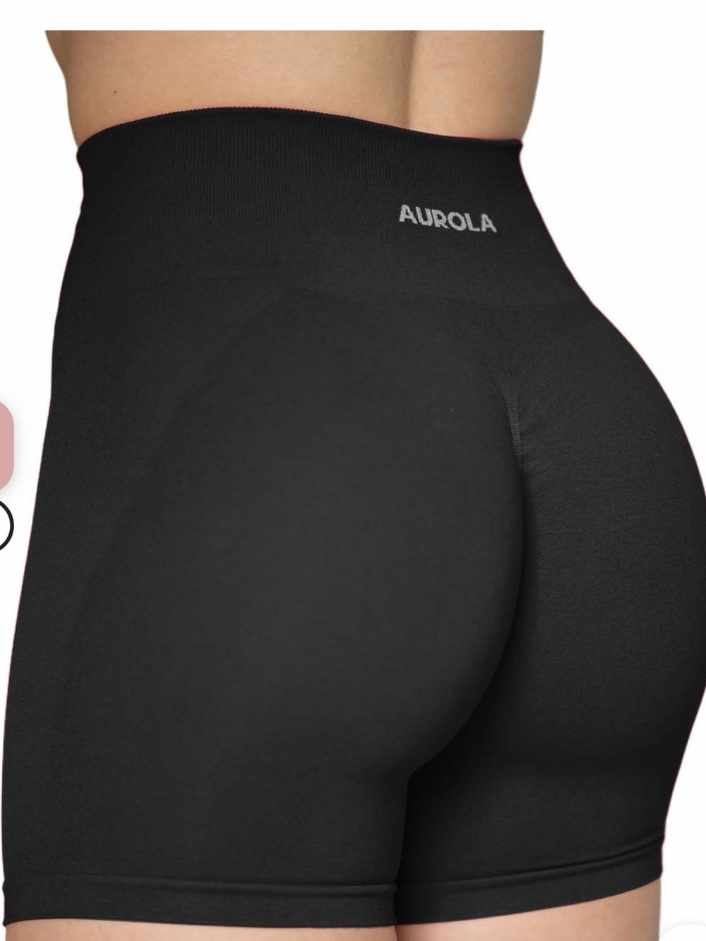 Aurola High-Waist Black Sculpting Bike Shorts